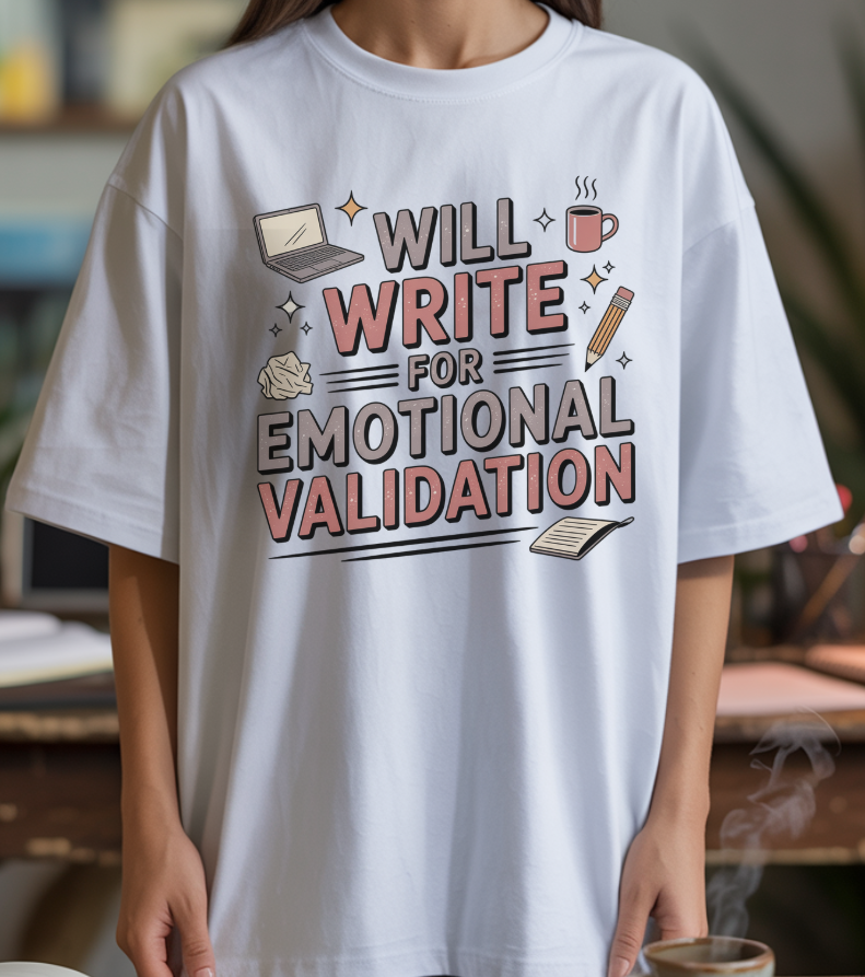 Will Write for Emotional Validation T-shirt